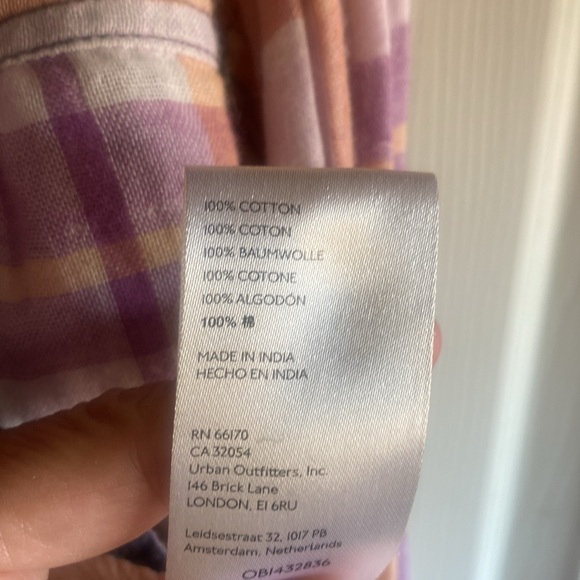 FREE PEOPLE NWT Oversized Olivia Plaid 100% Cotton Flannel Button Down Top - Picture 11 of 12